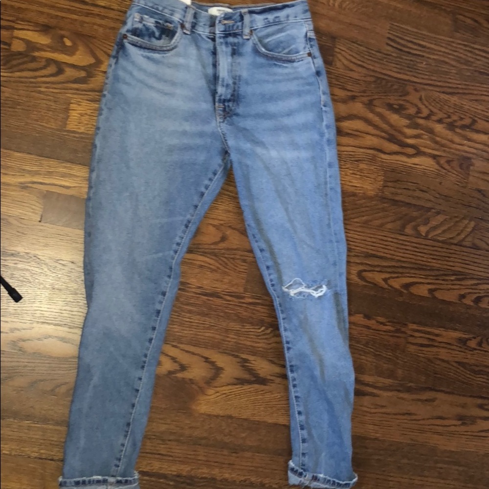 Ripped mom jeans